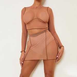 Brown mesh set brand new with tags